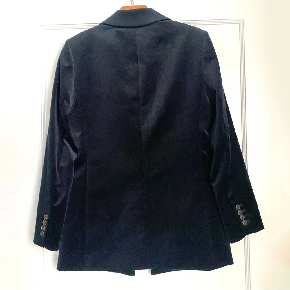 J. CREW Willa Blazer in Stretch Velvet Black size 2 - Picture 9 of 13